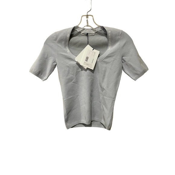 ALEXANDER WANG Logo Bodycon Tee Size Small New with Tags - Picture 6 of 11